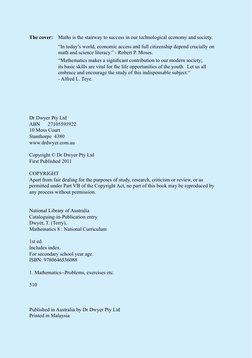 The cover: Maths is the stairway to success in our technological economy and society. 
 
“In today’s world, economic access a