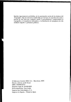 Quedan rigurosamente prohibidas, sin la autorización escrita de los titulares del 
"Copyright», bajo las sanciones establecid