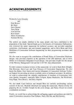 ACKNOWLEDGMENTS
Written by Larry Greenley
and
Fred Bowen
Bil Herd
Dave Haynie
Terry Ryan
Von Ertwine
Kim Eckert
Mario Eisenba