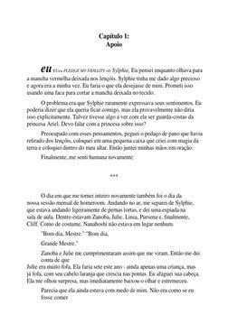 Capítulo 1: 
Apoio 
 
eu'EUeu PLEDGE MY FIDELITY to Sylphie, Eu pensei enquanto olhava para 
a mancha vermelha deixada nos le