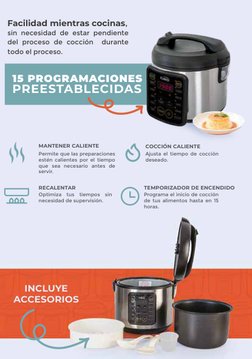 Facilidad mientras cocinas,
sin necesidad de estar pendiente 
del proceso de cocción  durante 
todo el proceso.
15 PROGRAMACI