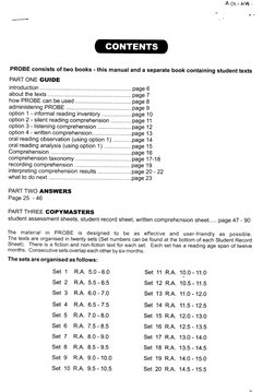 Probe Reading Testing Probe Reading Assessment Manual | PDF | Language Arts & Discipline ...