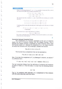 33
@
Express lhe Boolcan function F : ry + J'i as B product of maxterms. first. conyert
the function into OR terlm by using t