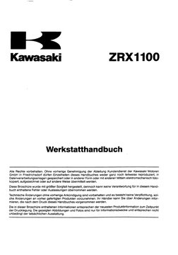Kawasaki Zrx1100 ZR 1100 C Service Manual German | PDF