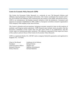 Centre for Economic Policy Research (CEPR)
The Centre for Economic Policy Research is a network of over 700 Research Fellows