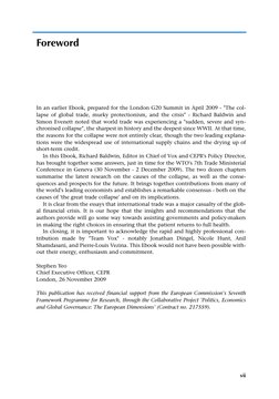 vii
In an earlier Ebook, prepared for the London G20 Summit in April 2009 - "The col-
lapse of global trade, murky protection