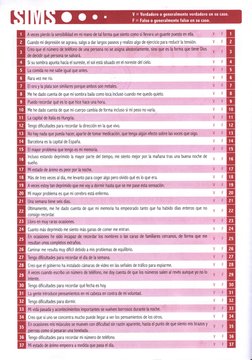Sim Questionnaires Cuestionario SIMS | PDF