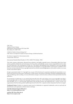 CRC Press
Taylor & Francis Group
6000 Broken Sound Parkway NW, Suite 300
Boca Raton, FL 33487-2742
© 2012 by Taylor & Francis