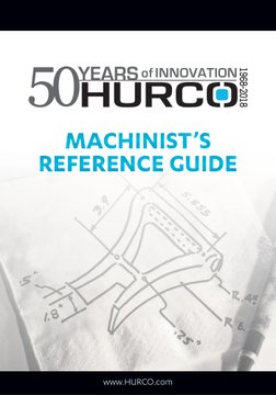 www.HURCO.com
MACHINIST’S 
REFERENCE GUIDE
MACHINIST’S 
REFERENCE GUIDE
