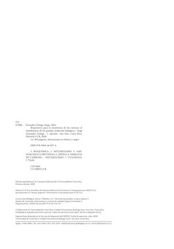 572
G748b	
Granados Zúñiga, Jorge, 1964-
Bioquímica para la enseñanza de las ciencias: el 
metabolismo de las grandes molécul