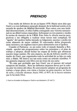 PREFACIO 
Una noche de febrero de un ya lejano 1978. Hacía unos días que 
Garri y yo nos habíamos separado después de la habi