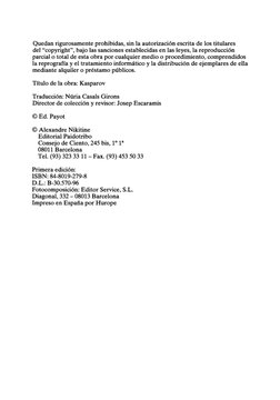 Quedan rigurosamente prohibidas, sin la autorización escrita de los titulares 
del "copyright", bajo las sanciones establecid