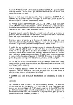 132 
"SALTAR A UN TIEMPO", adivino de la ciudad de IGBADE, fue quien lanzó Ifá 
para el pueblo de IGBADE, el día que los ma