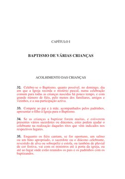 Ritual do Batismo de Crianças | PDF | Batismo | Igreja católica