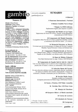 gambi 
Numero 35 
Director: Alfonso Romero 
Subdirector: Elizbar Ubilava 
Redacción y Pag.Web: Am.Rodriguez 
Colaboradores: