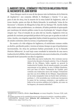 201
Juan Bunyan: vida, conversión, ministerio y legado
Revista Batista Pioneira    vol. 8    n. 1    Junho/2019
1. AMBIENTE S