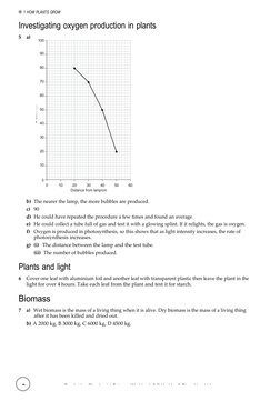 2
Cambridge Checkpoint Science Workbook 2 © Hodder & Stoughton Ltd 
1 HOW PLANTS GROW
Investigating oxygen production in plan