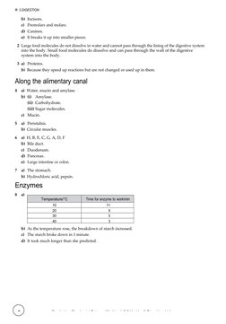 6
Cambridge Checkpoint Science Workbook 2 © Hodder & Stoughton Ltd 
3 DIGESTION
b) Incisors.
c) Premolars and molars.
d) Cani