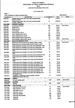 Construction Materials Price Data CMPD DPWH | PDF