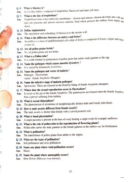 Q. 8. 
What is blastocyst? 
Ans. 
Q.9. What is the fate of trophoblast? 
Ans. 
Trophoblast foms extra embryonic membranes : c