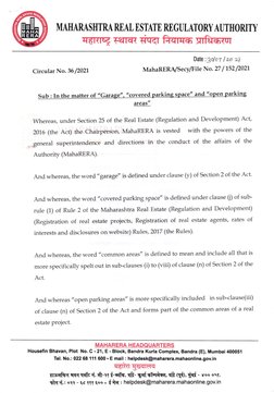 MahaRERA Circular on Parking Regulations | PDF