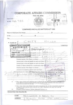 Co7 Form.pdf CAC Forms C02 and C07 Overview | PDF | Business