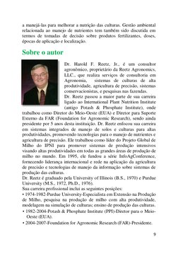 9 
 
a manejá-las para melhorar a nutrição das culturas. Gestão ambiental 
relacionada ao manejo de nutrientes tem também sid