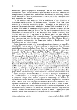 Federhofer's proto-biographical monograph.4 As the most recent Schenker
bibliography shows, there is a rapidly growing body o