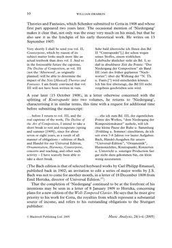 Theories and Fantasies, which Schenker submitted to Cotta in 1908 and whose
first part appeared two years later. The occasion