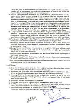 charge. The actual lap length, chairs and spacer bars shall be non-payable and will be taken into 
account only for reconcili