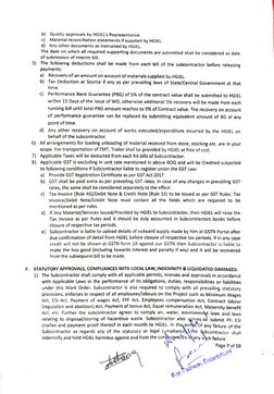 b) Quality approvals by HGIEL's Representative. 
c)Material reconciliation statements if supplied by HGIEL 
d) Any other docu