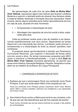 2
Caro Professor
Na apresentação de cada livro da série Está na Minha Mão! 
Viver Valores, expusemos alguns dos motivos que l