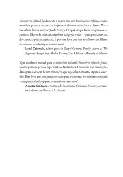 “Ministério infantil: fundamento e prática tem um fundamento bíblico e inclui 
conselhos prontos para serem implementados em
