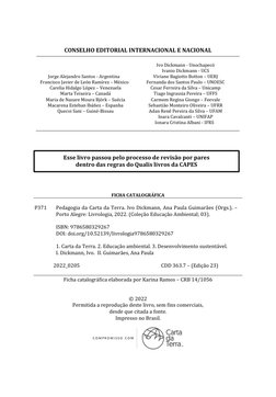 Pedagogia da Carta da Terra 
4 
 
CONSELHO EDITORIAL INTERNACIONAL E NACIONAL 
Jorge Alejandro Santos - Argentina 
Francisco
