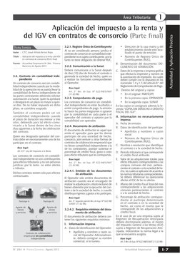 Actualidad Empresarial 
I
Área Tributaria
I-7
N° 284
Primera Quincena - Agosto 2013
Aplicación del impuesto a la renta y 
del
