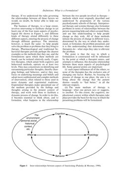 therapy. If we understood the rules governing
the relationships between all these factors we
would, no doubt, be better able