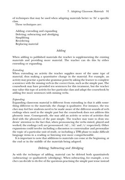 of techniques that may be used when adapting materials better to ‘ﬁt’ a speciﬁc
class.
These techniques are:
Adding; extendin