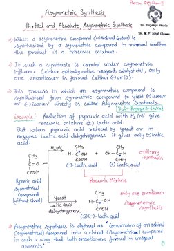 Synthesis Scribd Math Asymmetric Synthesis: Concepts & Examples | PDF