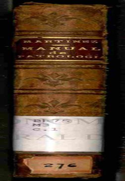 M. ART INEZ 
M A N U A L 
d e 
PATROLOGï, 
BR75 
M3 
c . 1 
