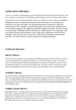 Long Span Steel Structure Solutions | PDF | Truss | Architectural Design