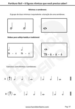 Figuras Rítmicas: Colcheias e Semicolcheias | PDF | Partituras | Ritmo