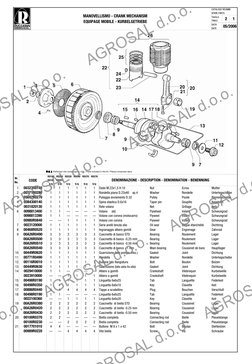 Arbre à Coude Moteur Ruggerini - Référence FIN151CKS, Compatible RD220/240/270/278, Neuf Sous Emballage