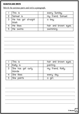 D)
  MATCH AND
 
    WRITE
 
 
M
   ATC
 
 h     T  h  e     s  e    n  T  e   n  c  e     p  a  RT
  s     a  n  d     wr