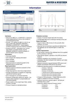 SINCE                        1887
WIRE WEAVING AND MACHINERY DIVISION
 
HAT Januar 2018
Information DPS 6.2
Information
Produ