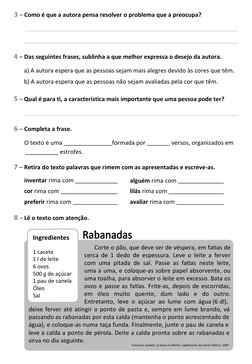 Avaliação Trimestral 3º Ano - 1º Período | PDF | Livros | Cor