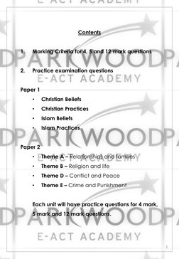 GCSE Religious Studies Practice Questions | PDF