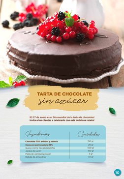TARTA DE CHOCOLATE
sin azúcar
Chocolate 70% eritritol y estevia (https://chocolukeria.com/producto/chocolate-negro-70-eritrit