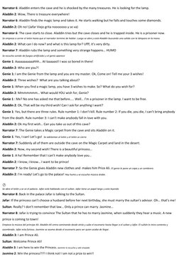 Narrator 6: Aladdin enters the cave and he is shocked by the many treasures. He is looking for the lamp. 
Aladdin 2: Wow, The