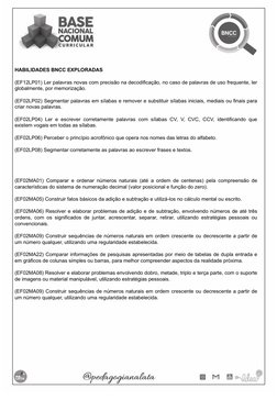HABILIDADES BNCC EXPLORADAS
(EF12LP01) Ler palavras novas com precisão na decodificação, no caso de palavras de uso frequente
