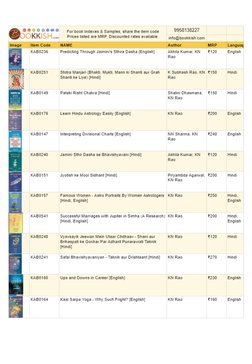 K&n Rao Chart K N Rao Astrology Books Collection | PDF | Hindu Astrology | Ancient ...